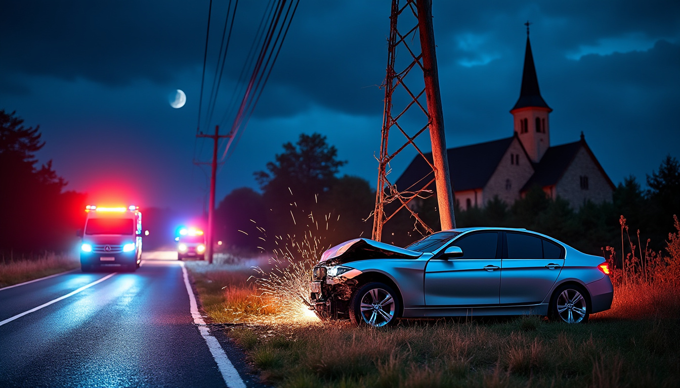 un tragique accident en isère a coûté la vie à un jeune conducteur de 22 ans, dont la bmw a percuté un poteau. découvrez les détails de cet événement déchirant qui soulève des questions sur la sécurité routière.