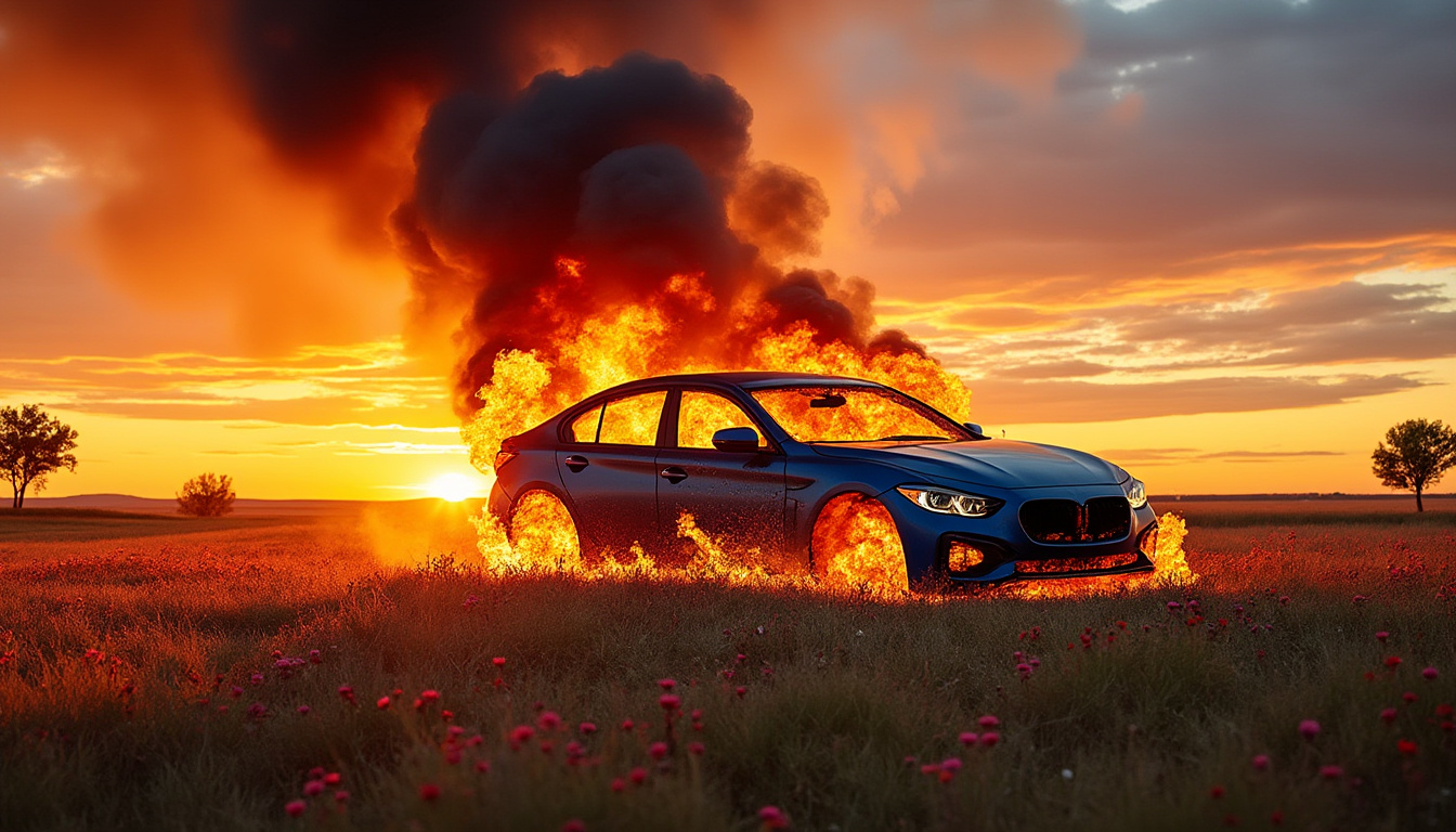 découvrez l'incendie mystérieux d'une voiture retrouvée en flammes au cœur d'un champ à leuilly-sous-coucy. quelles peuvent être les circonstances derrière cet événement troublant ?