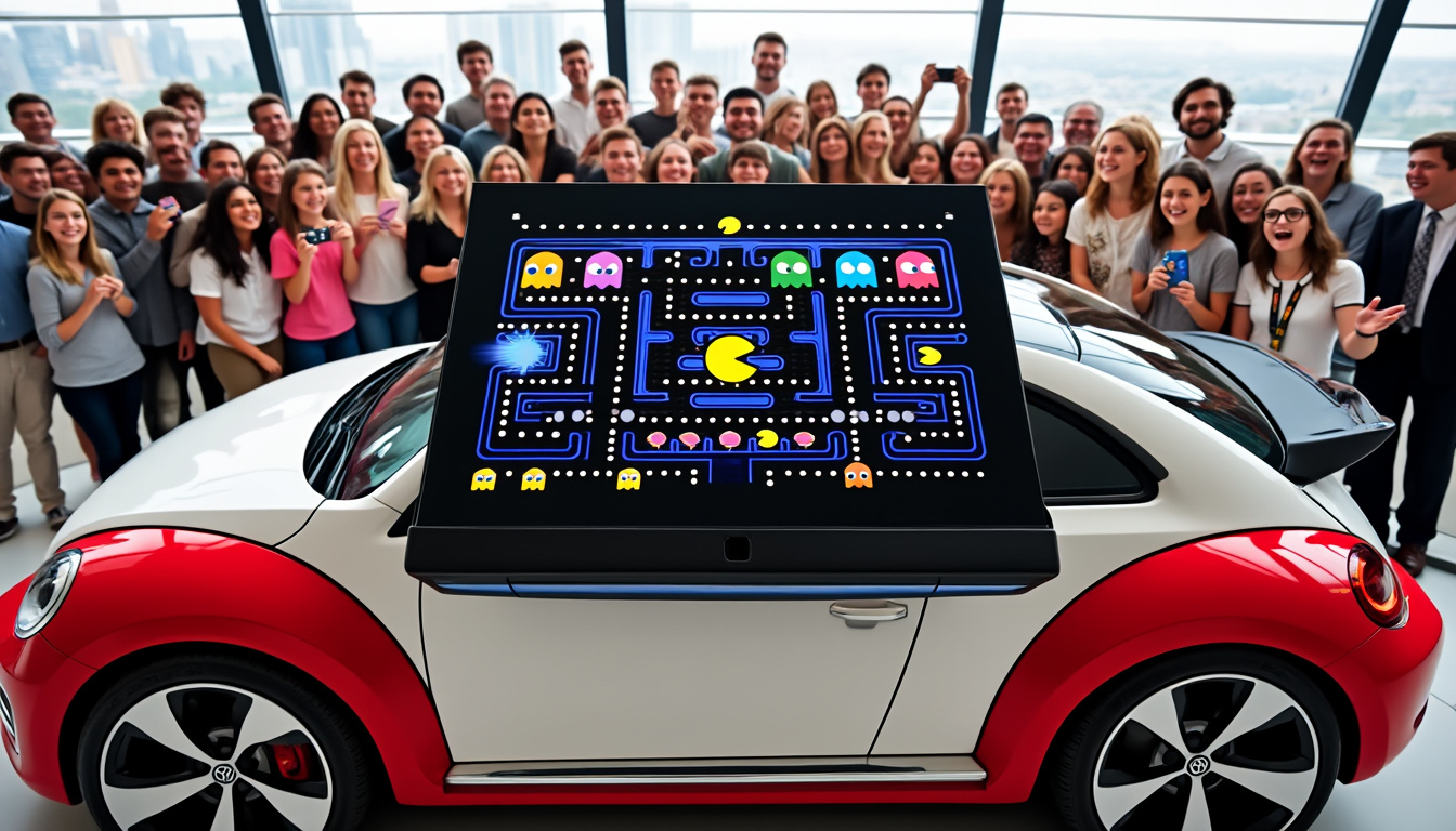 découvrez comment volkswagen intègre l'emblématique jeu pac-man dans le tableau de bord de ses voitures, offrant une expérience de conduite ludique et rétro. plongez dans l'univers du gaming tout en conduisant avec style et innovation.