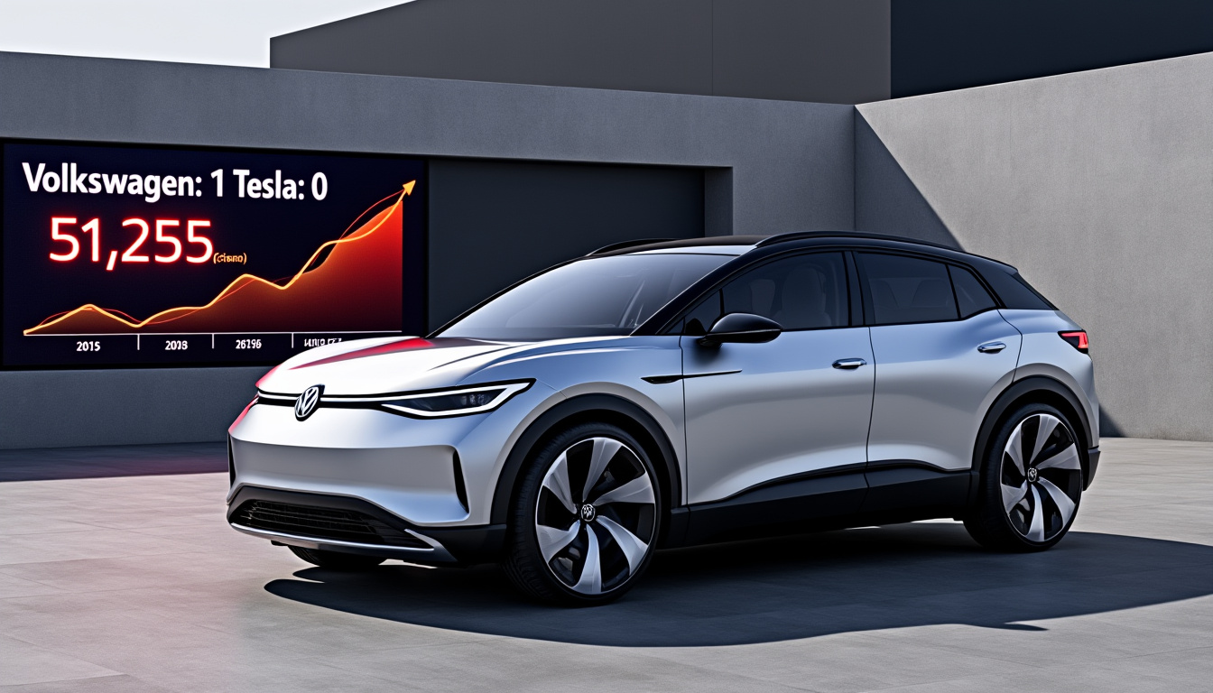 découvrez comment volkswagen a réussi à surpasser tesla pour la première fois, avec un focus particulier sur la performance remarquable de la nouvelle r5 électrique. plongée dans les innovations qui redéfinissent le marché automobile.