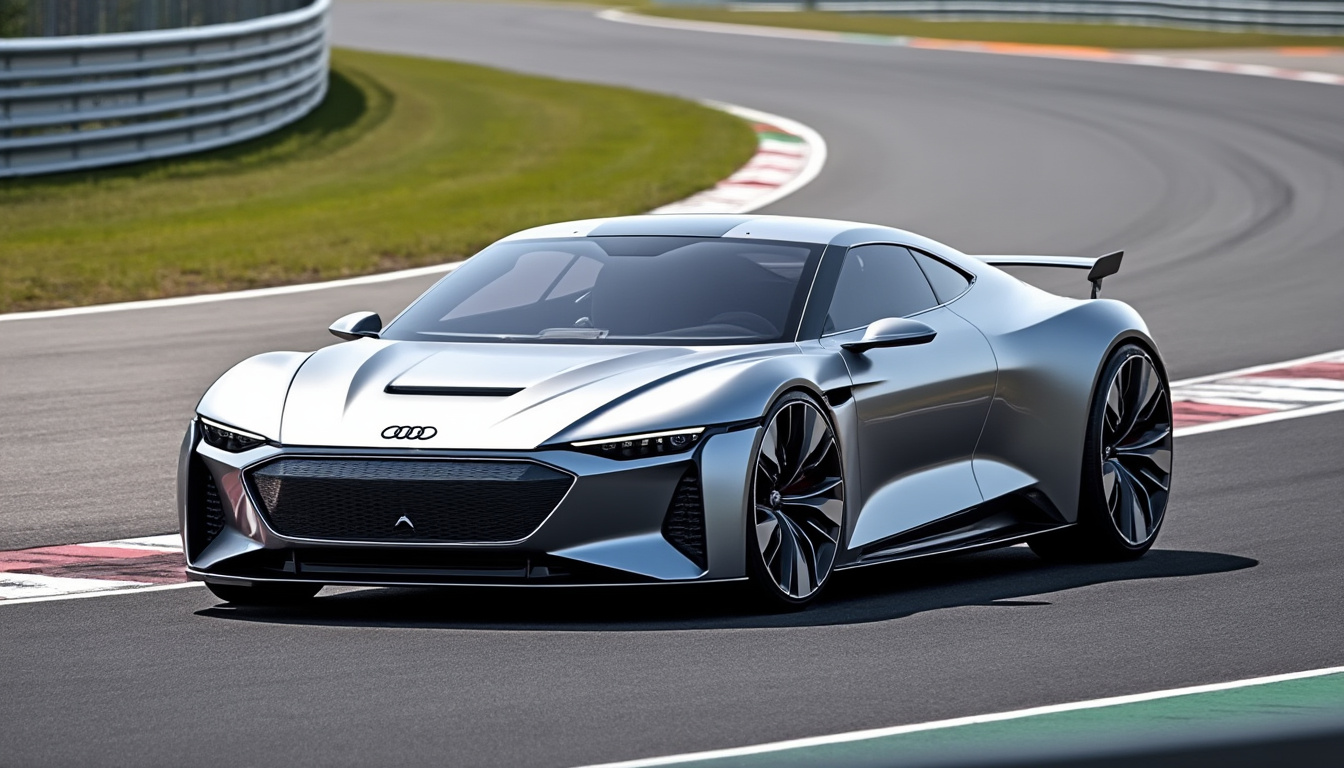 découvrez la renaissance de l'audi e-tron gt quattro, une fusion parfaite de l'élégance moderne et de la puissance électrique, mise en avant par la marque aux anneaux.
