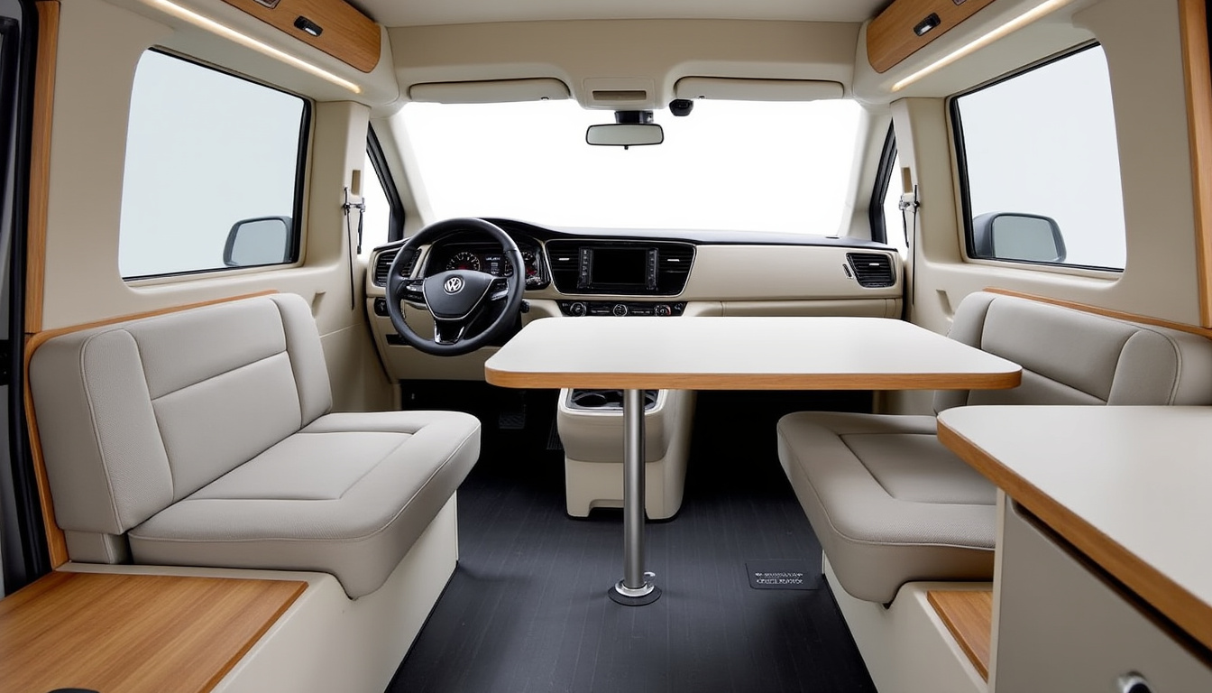 découvrez le volkswagen california ehybrid, un véhicule à la pointe de l'innovation avec un aménagement modulable à la carte. idéal pour les aventuriers modernes, il allie confort, flexibilité et performance, vous permettant de personnaliser votre expérience de voyage. profitez d'une liberté totale sur la route !