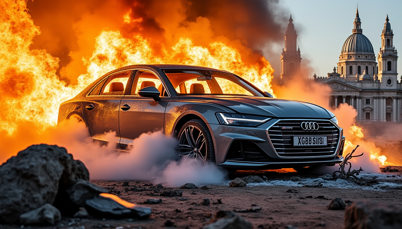 découvrez les détails fascinants d'une explosion mystérieuse à lyon, qui a laissé une audi a8 en ruines. quelles en sont les causes ? plongez dans cette énigme pleine de surprises.