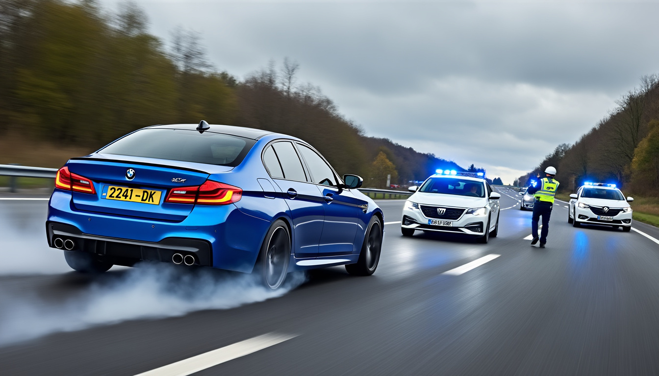 un automobiliste ivre a été intercepté sur l'a7 alors qu'il roulait à près de 200 km/h au volant de sa bmw. cette infraction met en lumière les dangers de la conduite sous influence et les risques encourus sur les routes.