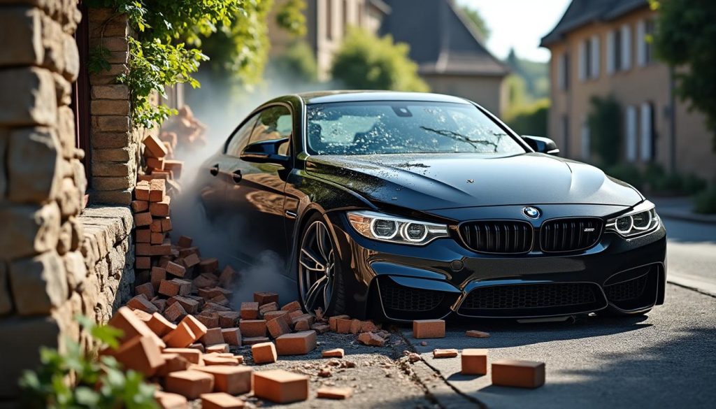 un conducteur ivre à plabennec perd le contrôle de la bmw de son ami, provoquant un spectaculaire accident contre un muret. découvrez les détails de cet incident ainsi que les conséquences de la conduite en état d'ivresse.