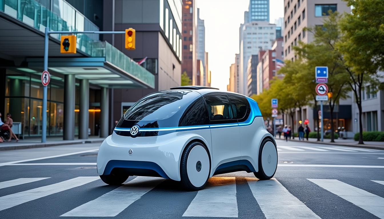 découvrez le premier robotaxi de volkswagen, conçu pour rivaliser avec tesla et waymo dans le secteur des transports autonomes. une innovation qui redéfinit la mobilité et promet une expérience de voyage unique et sécurisée.