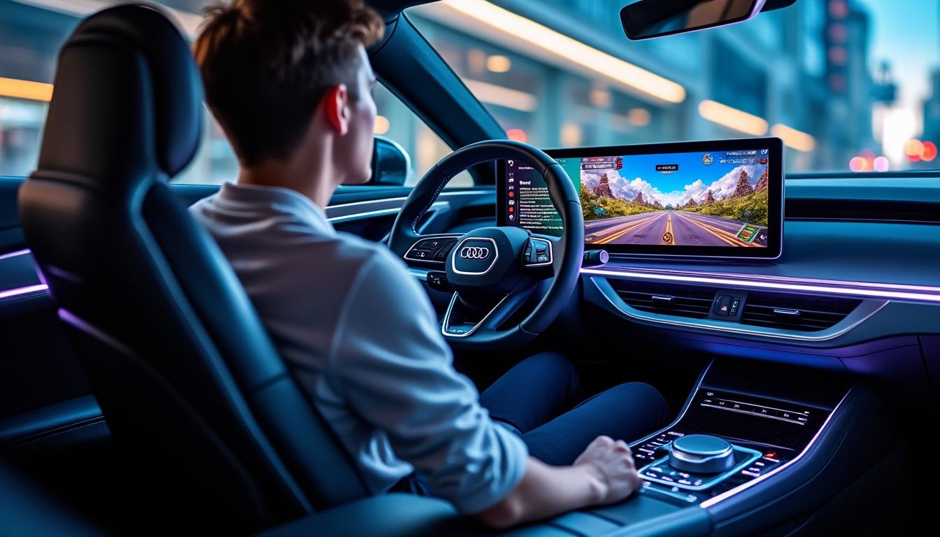 découvrez le nouveau partenariat entre audi et airconsole qui donne vie à un jeu captivant en cabine, offrant aux passagers une expérience de divertissement unique et innovante lors de leurs trajets.
