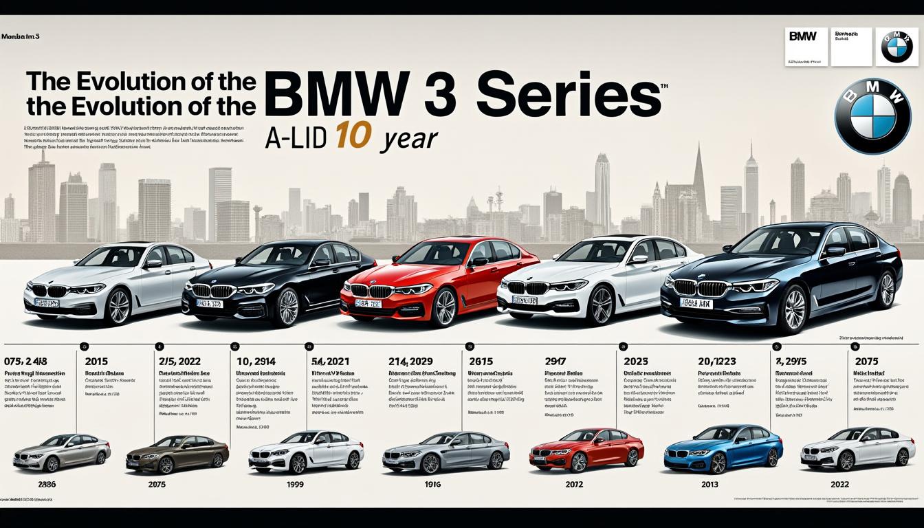 découvrez l'évolution emblématique de la bmw série 3 à travers cinquante ans d'innovation et de design. cette rétrospective visuelle met en lumière les modèles marquants qui ont façonné l'histoire de cette célèbre berline. plongez dans l'univers du plaisir de conduite et de l'ingénierie allemande avec notre guide complet.