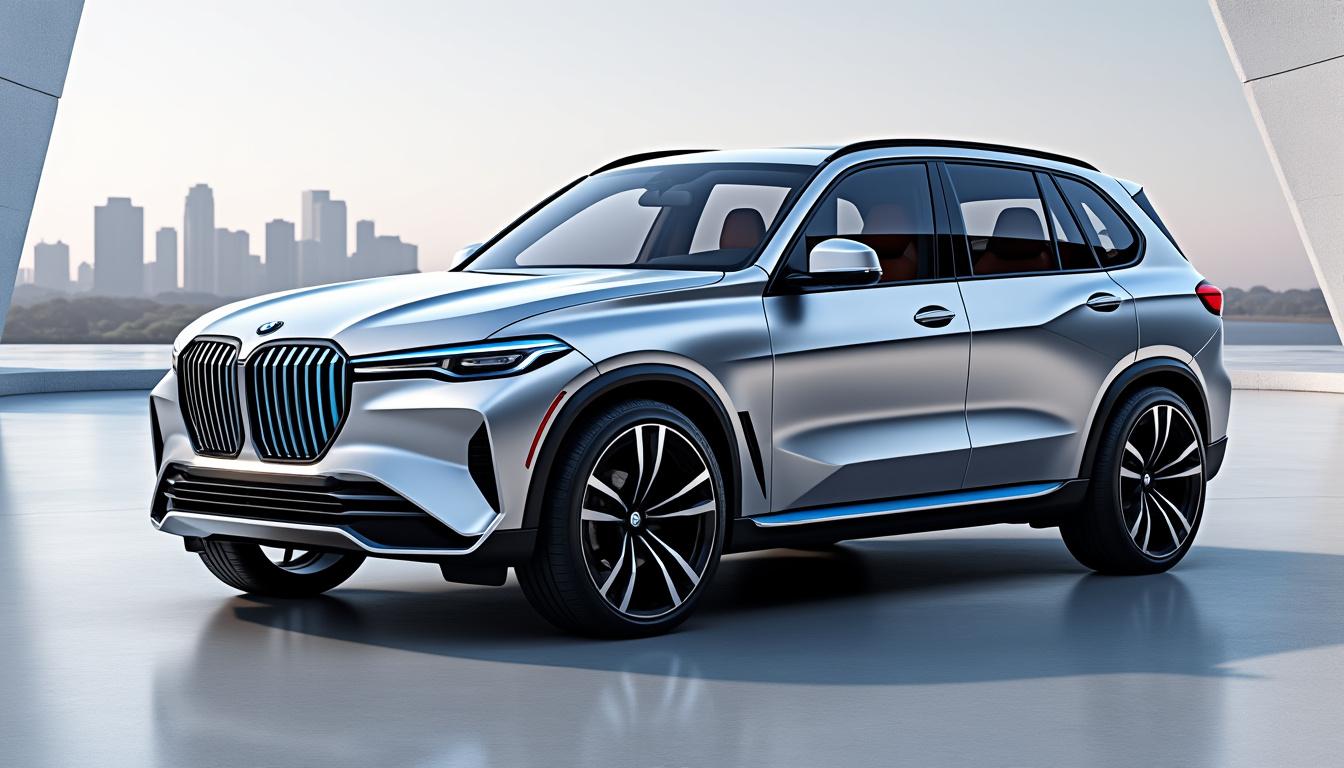 plongez dans l'univers de l'automobile avec notre illustration exclusive du tout nouveau bmw x5, prévu pour 2026. admirez le design audacieux et les caractéristiques innovantes qui redéfinissent le luxe et la performance. ne manquez pas cette première aperçu captivant du futur suv star !