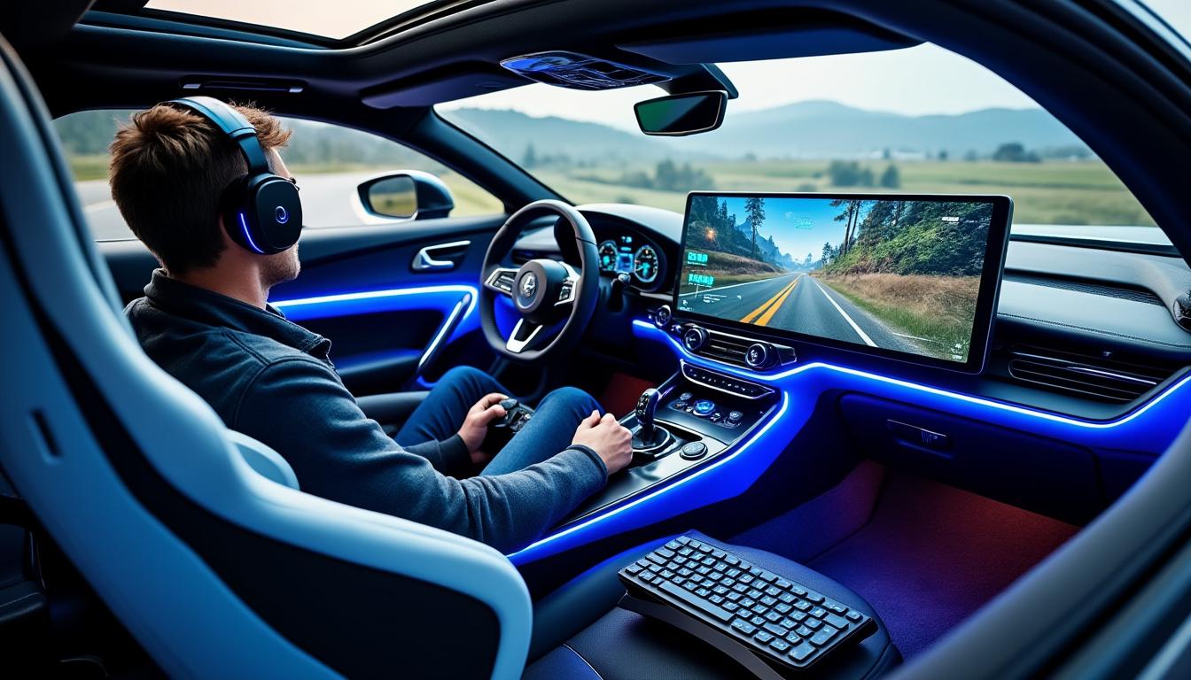 découvrez comment transformer votre trajet en une expérience ludique en jouant à des jeux vidéo directement depuis la console intégrée de votre voiture. profitez de la route tout en vous amusant !