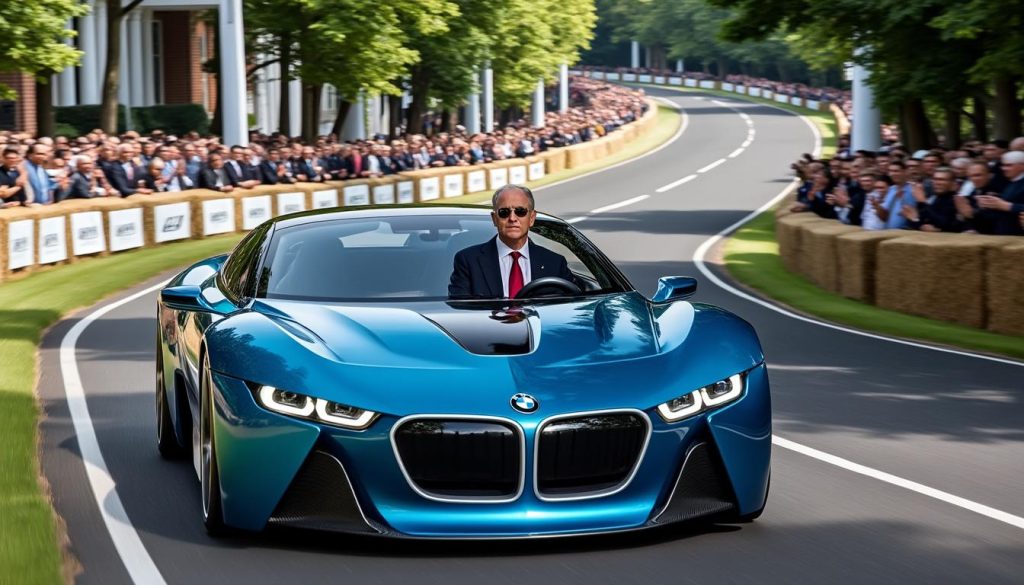 découvrez la bmw concept rr qui fait sensation à goodwood, pilotée par le pdg de la marque. une démonstration alliant innovation et performance, marquant un tournant dans le design automobile.