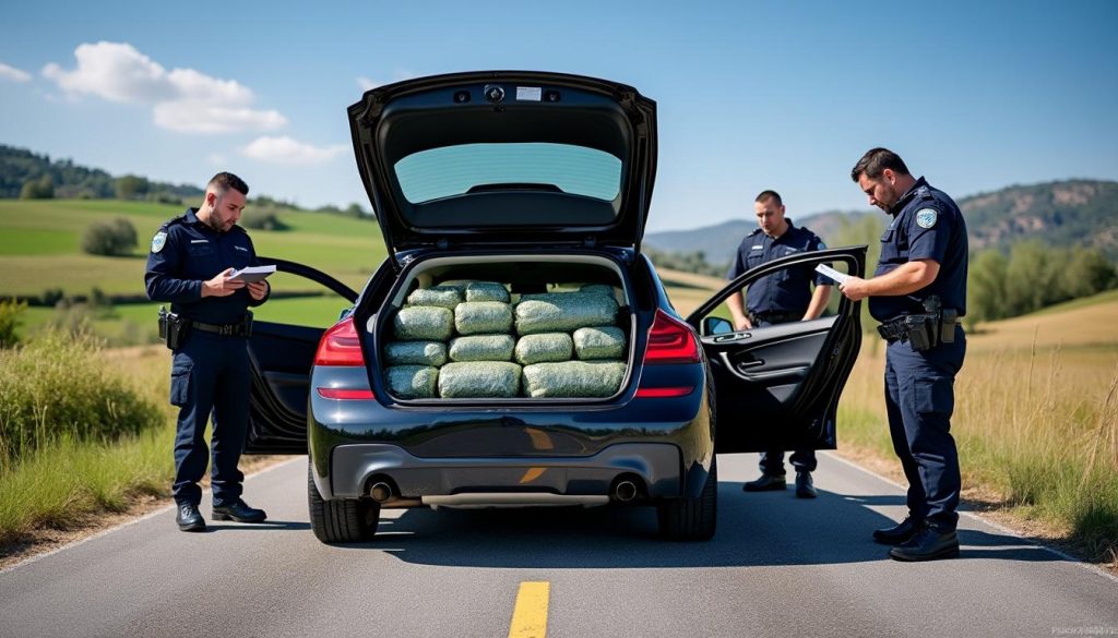 découvrez comment une opération policière à esquiule a conduit à l'interception d'une bmw, révélant plus de 100 kilos de cannabis. un coup dur pour le trafic de drogue dans la région.