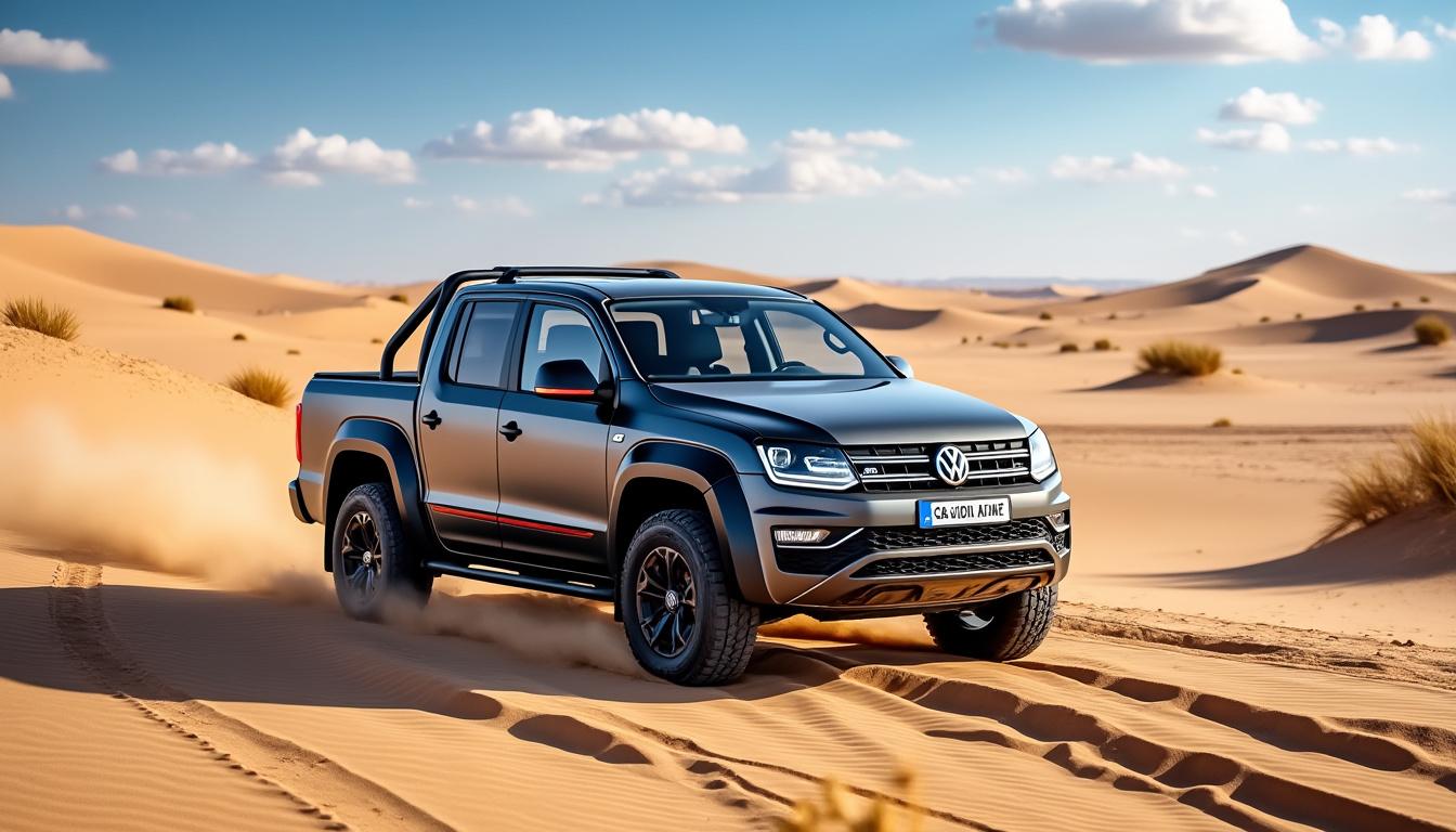 découvrez le volkswagen amarok 10 deserts edition, une véritable odyssée alliant aventure et performance. inspiré des défis du guinness, ce pick-up robuste est conçu pour dominer tant les terrains désertiques que les routes urbaines, offrant à ses conducteurs une expérience inégalée entre exploration et confort. embarquez pour une aventure qui perdure !