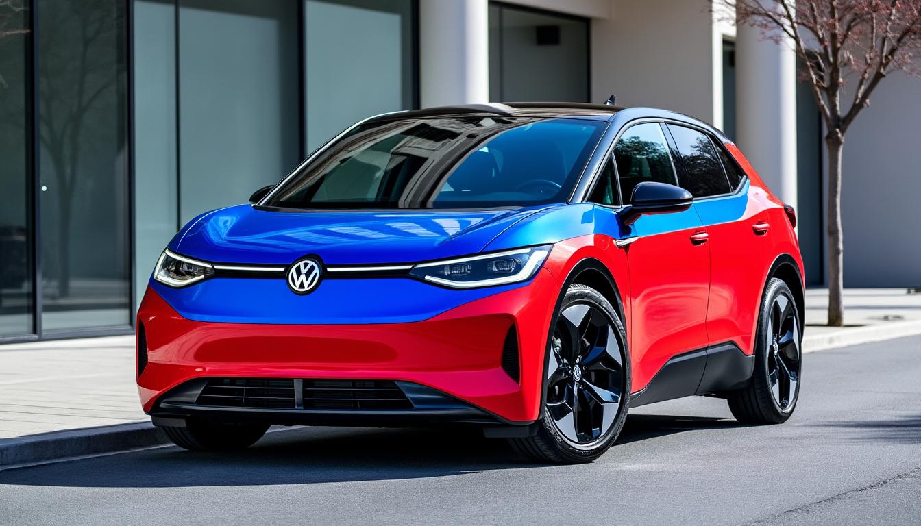 découvrez le volkswagen id.3 gtx fire+ice, un hommage dynamique aux couleurs emblématiques des années 90. alliant performance moderne et style rétro, cette voiture électrique apportera une touche de nostalgie à vos trajets quotidiens.
