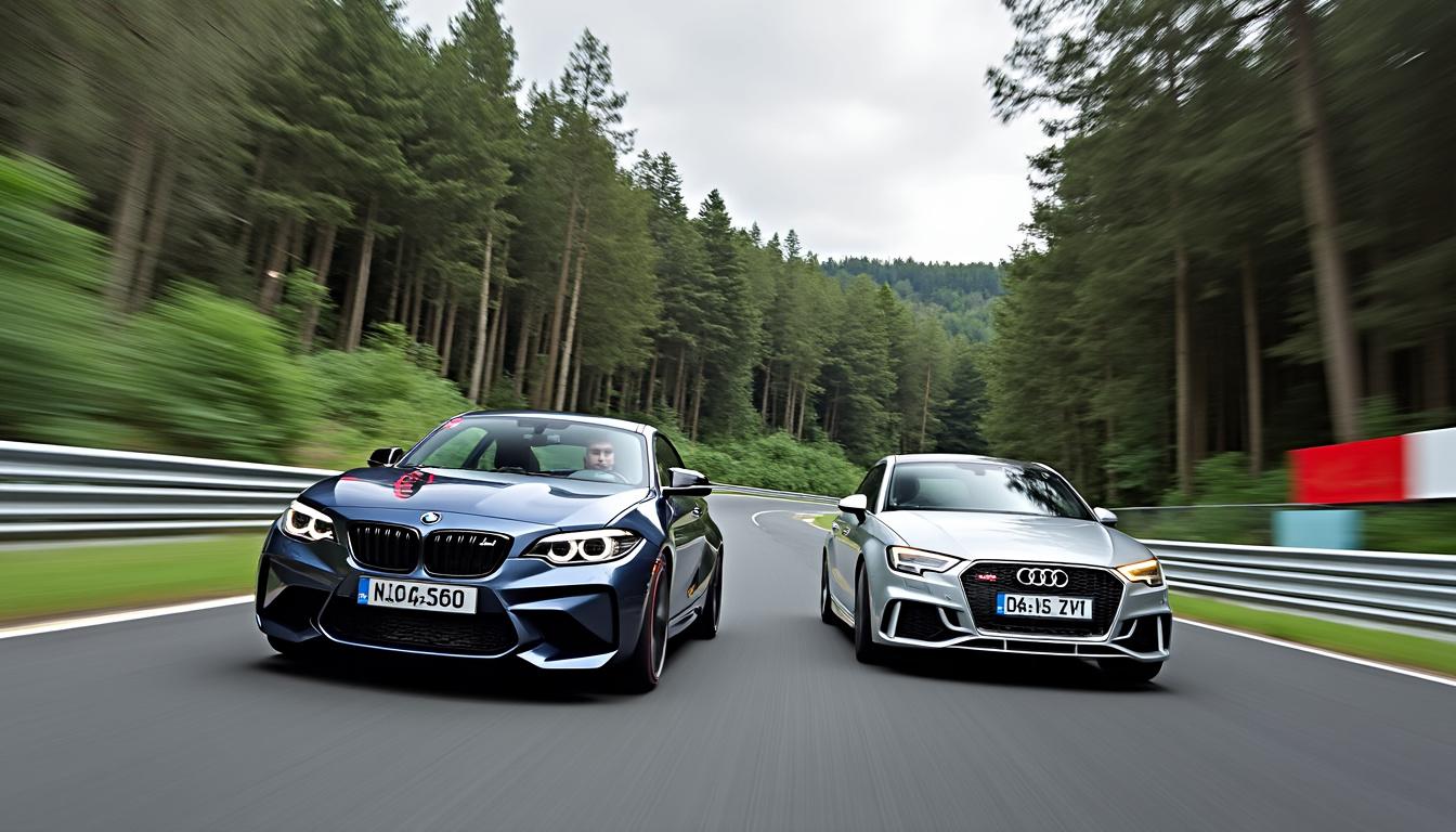 découvrez comment la bmw m2 cs écrase l'audi rs 3 sur le mythique circuit de la nordschleife, alliant puissance, performance et agilité sur cette piste emblématique. ne manquez pas ce duel palpitant entre deux voitures sportives de renom.