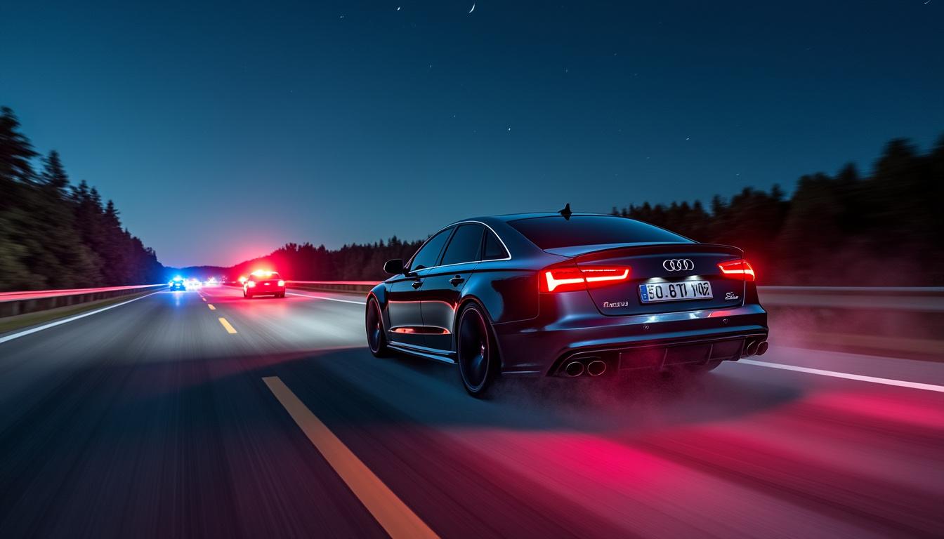 une audi rs6 flashée à 282 km/h a été interceptée sans permis de conduire, entraînant la mise en fourrière immédiate du véhicule. découvrez les détails de cette infraction choc et les conséquences pour le conducteur.