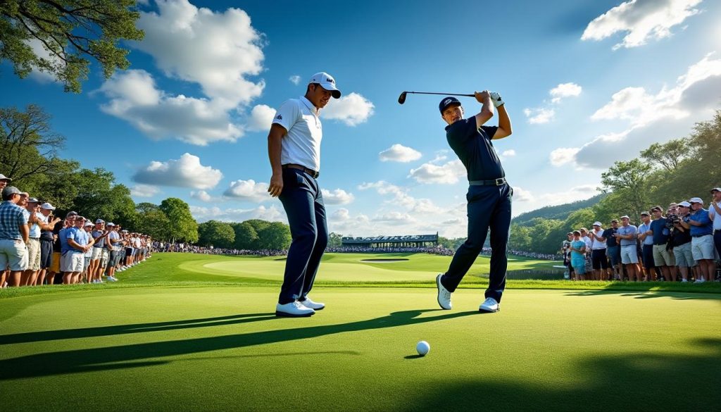 robert macintyre résiste à la pression de scottie scheffler et maintient sa position de leader lors du bmw championship à baltimore. découvrez les temps forts et les enjeux de cette confrontation palpitante.