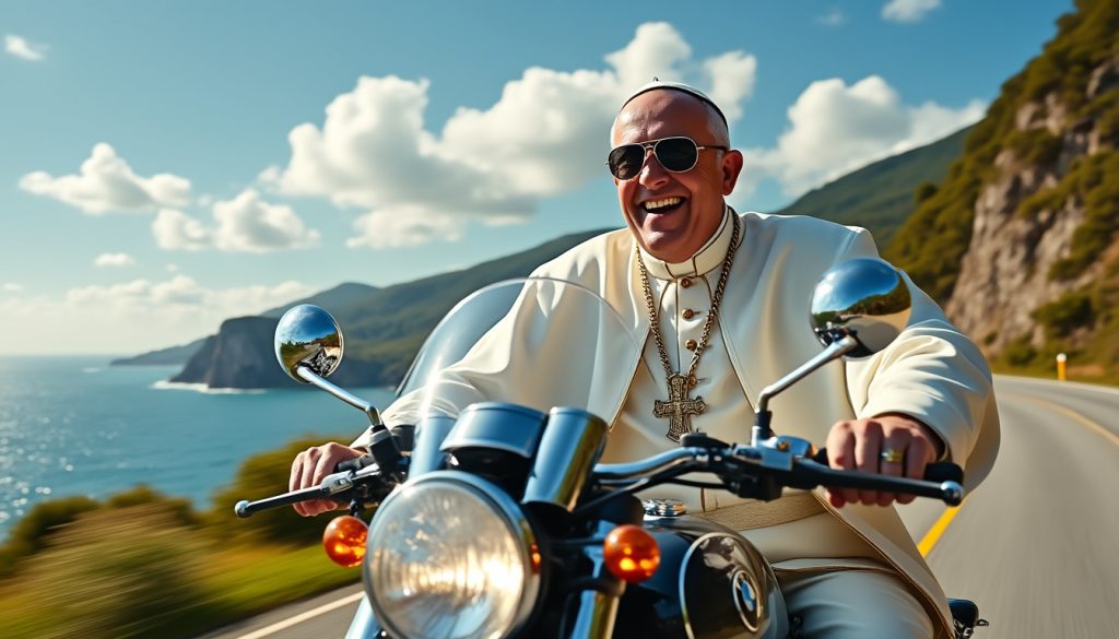 découvrez l'aventure insolite du pape léon xiv, qui s'offre une incroyable escapade en bmw r 18 transcontinental. entre surprises et frissons, plongez dans ce récit captivant où tradition et modernité se rencontrent sur la route.
