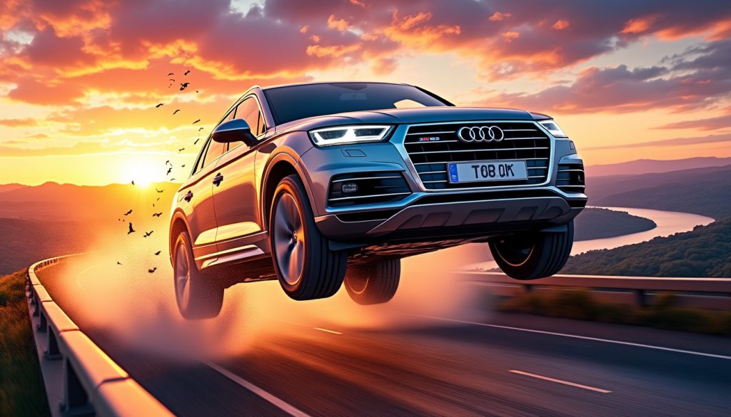découvrez l'exploit incroyable d'un conducteur qui propulse son audi q5 depuis un pont, réalisant un saut digne des plus grandes scènes de fast & furious. suspense et adrénaline garantis !