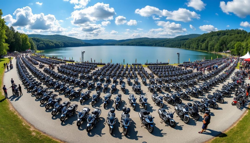 découvrez l'événement exceptionnel de ce dimanche au lac de vassivière en limousin : plus de 600 passionnés de motos bmw se réunissent pour un rassemblement impressionnant, ambiance conviviale et passion garantie !
