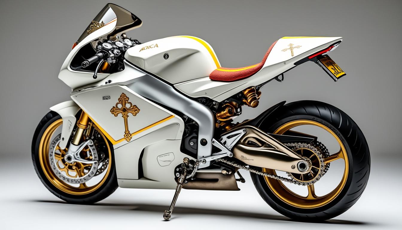découvrez une bmw r18 unique, personnalisée par le pape, mise aux enchères. une moto d’exception alliant design exclusif et signification spirituelle, à ne pas manquer pour les passionnés et collectionneurs.