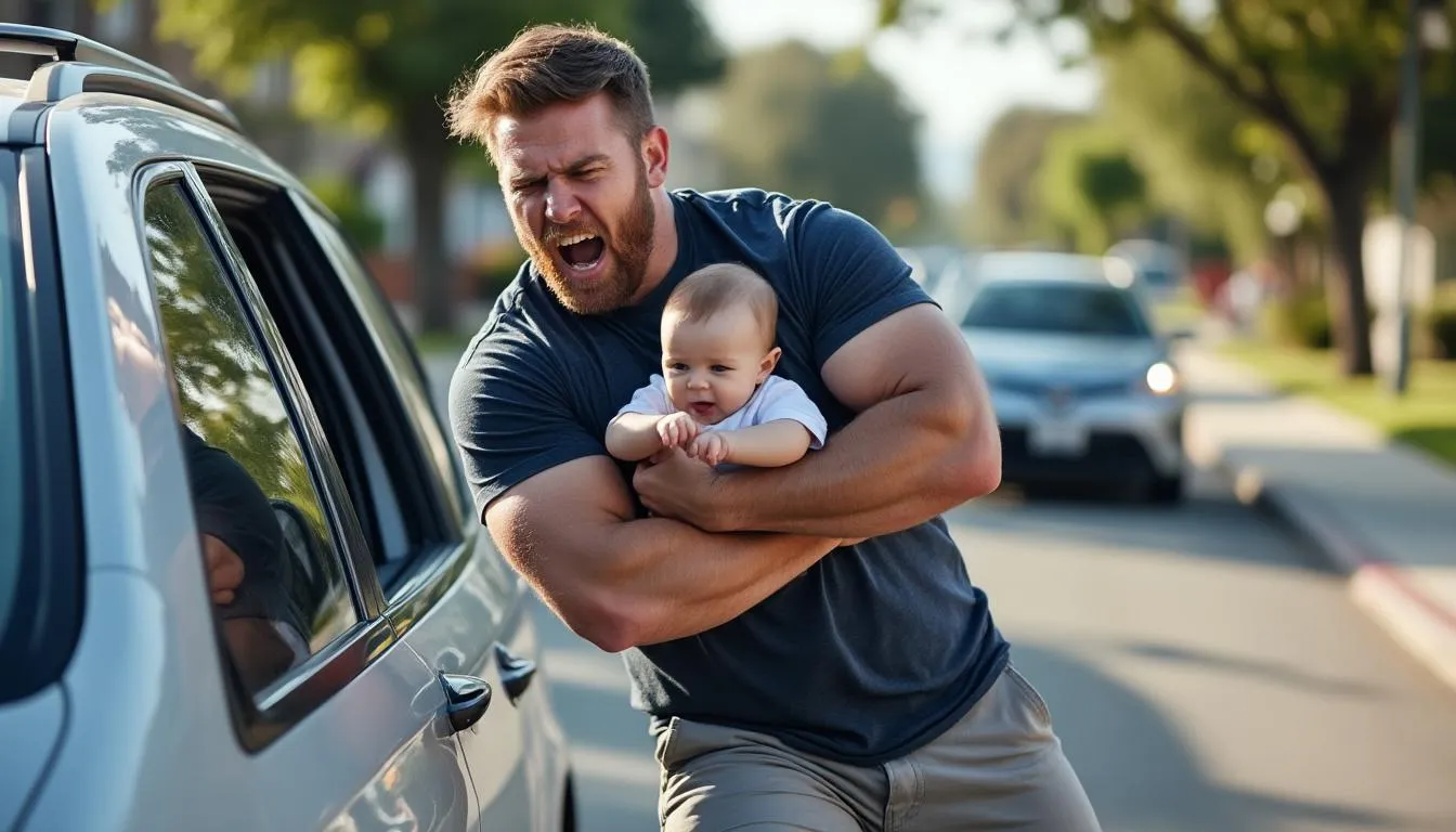 découvrez l’histoire inspirante d’un père héroïque qui a arrêté une camionnette dangereuse, tout en gardant son bébé dans les bras. un acte de courage et d’amour parental impressionnant !