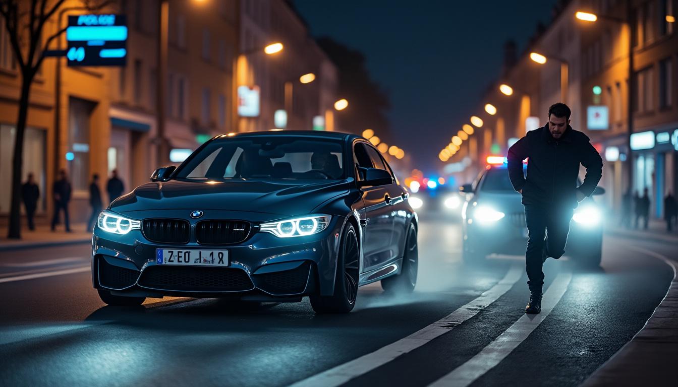 à besançon, un homme prend la fuite en bmw mais se rend finalement de lui-même en appelant la police, une affaire surprenante qui interpelle les autorités locales.