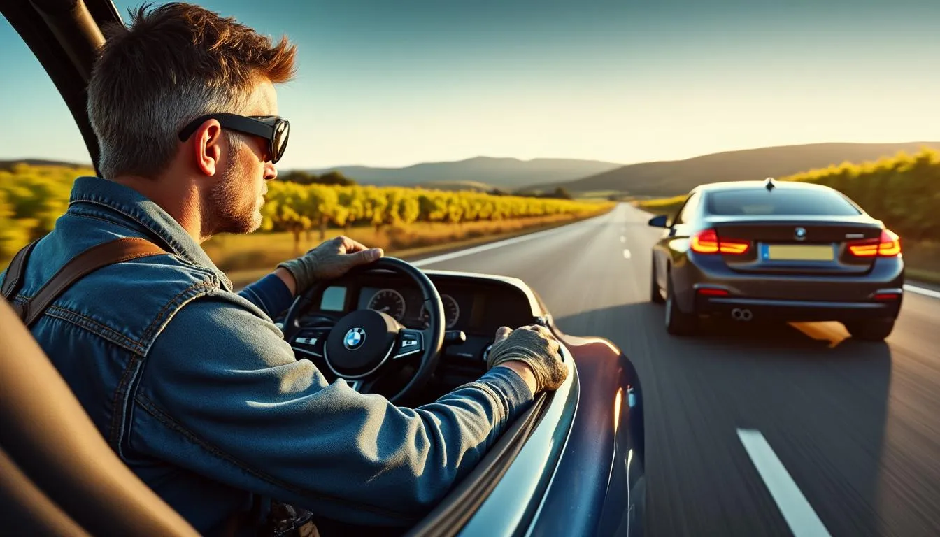 un mécanicien a été arrêté pour excès de vitesse à 117 km/h au volant de la bmw d'un client près de reims, soulevant des questions sur la responsabilité et la sécurité.