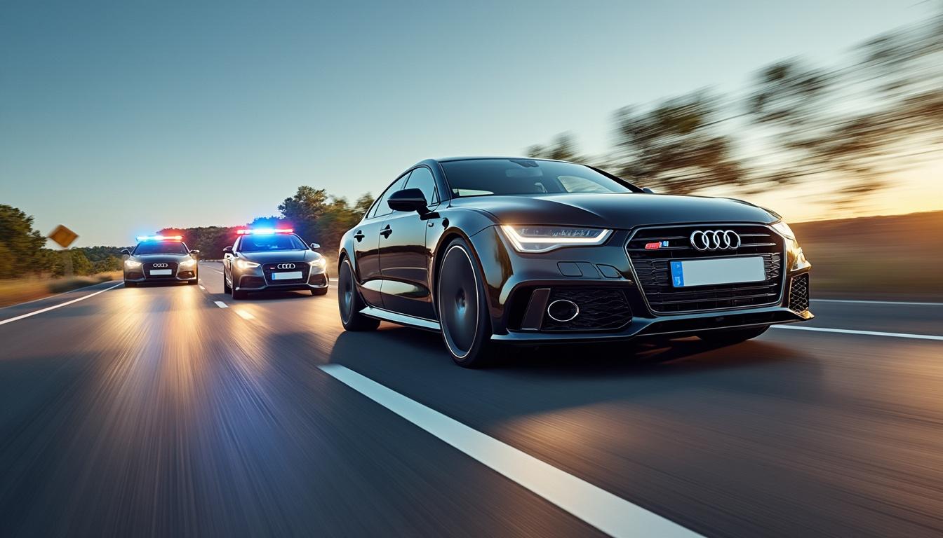 sur l'autoroute a1, un conducteur d'audi réalise une performance inattendue face aux douaniers, suscitant surprise et étonnement.
