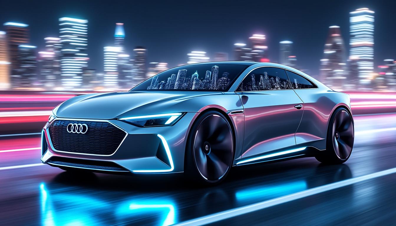 audi dévoile un aperçu énigmatique de la future a2 e-tron, suscitant la curiosité avant la présentation officielle du véhicule électrique innovant.