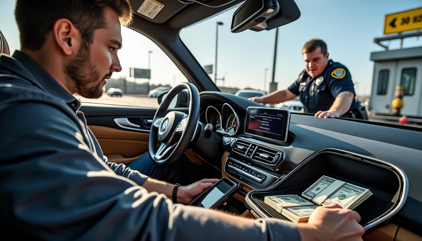 contrôle routier surprise dans le gard : un ressortissant hollandais interpellé avec 160 000 euros en liquide cachés dans sa bmw, suscitant une enquête approfondie.
