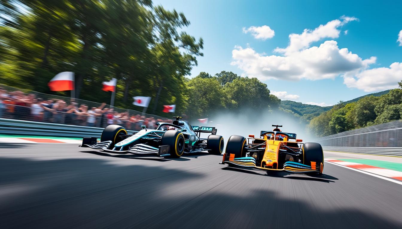 lors des essais inauguraux du grand prix du japon, mercedes domine la séance tandis qu'oscar piastri de mclaren s'empare de la deuxième place, promettant une course intense.