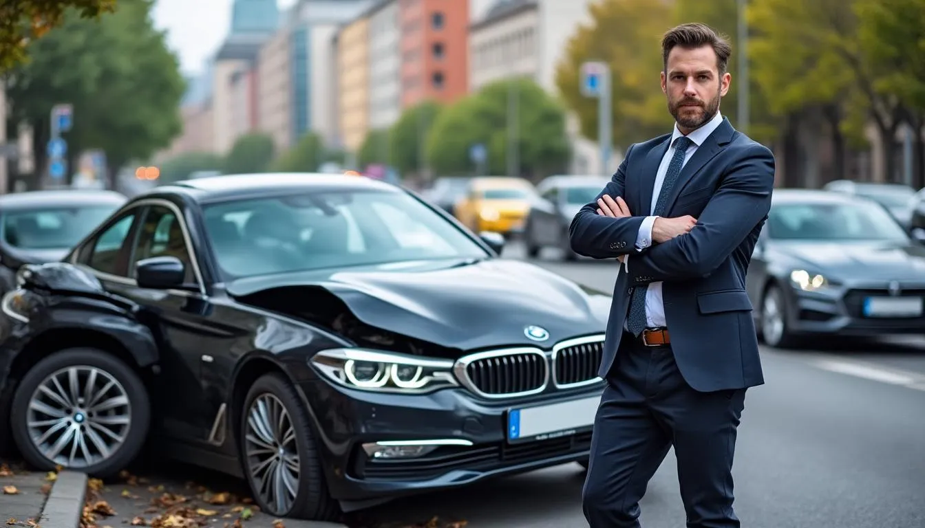 découvrez la blague du jour : un avocat et sa voiture flambant neuve confrontés à un accident inattendu, pour un moment d'humour garanti !