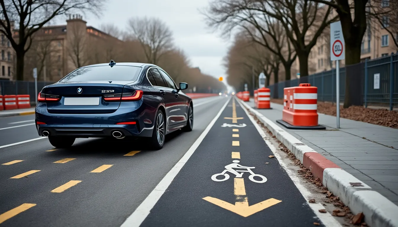 à lyon, un automobiliste poursuit la métropole après que sa bmw a été endommagée lors de travaux d’aménagement d’une piste cyclable.