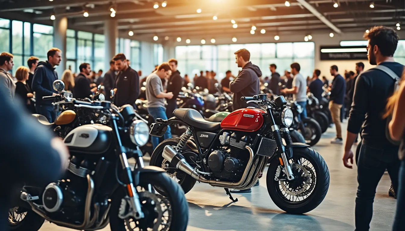 au salon de la moto de nîmes, les passionnés découvrent les nouveautés et cherchent la moto idéale pour leur prochaine aventure.