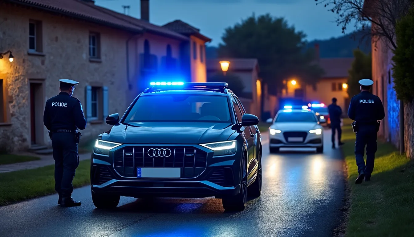 près de lyon, un conducteur en audi est intercepté par les gendarmes après avoir traversé un village à vive allure.