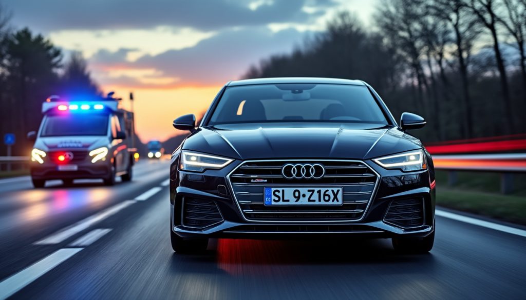 sur l’a9, une audi de location immatriculée en allemagne a été flashée à 239 km/h au lieu de 110. le véhicule a été placé en fourrière.
