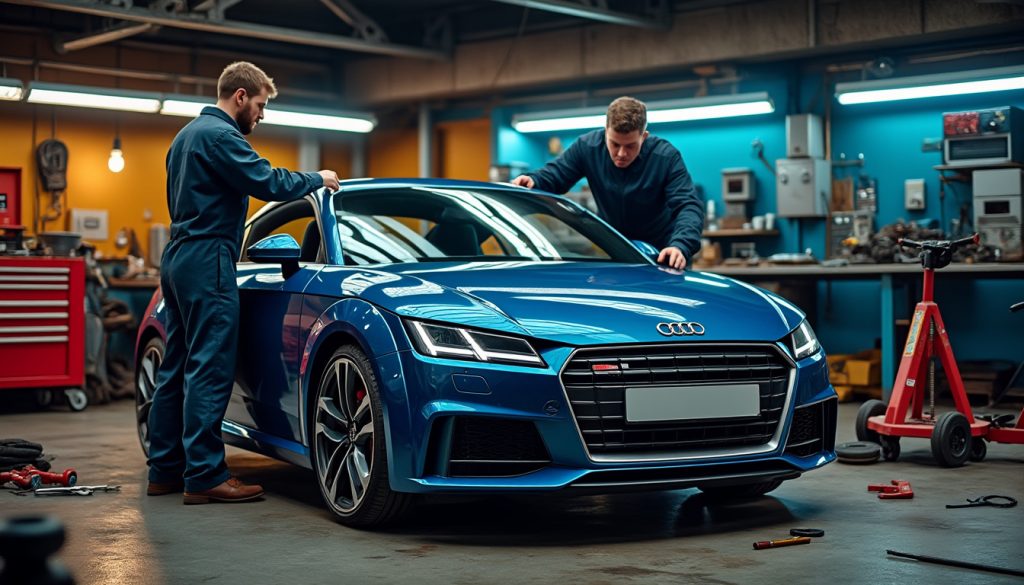 dans la saison 2 de flipping bangers, les mécaniciens relèvent un nouveau défi : remettre une audi tt en état sans dépasser leur budget.