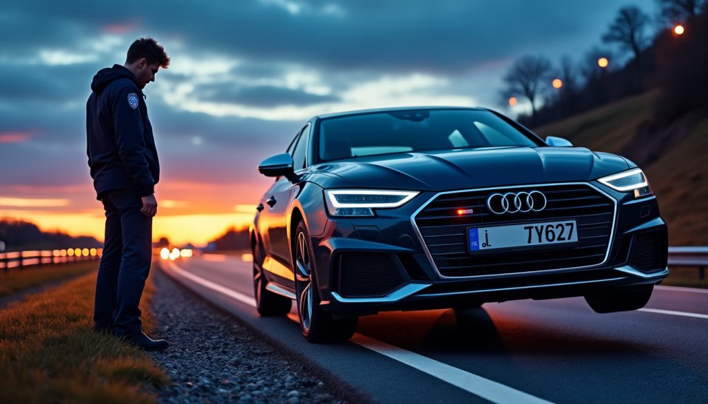 une semaine après l’achat de son audi, un conducteur de 21 ans la perd après avoir roulé à 190 km/h. découvrez les circonstances de cette affaire.