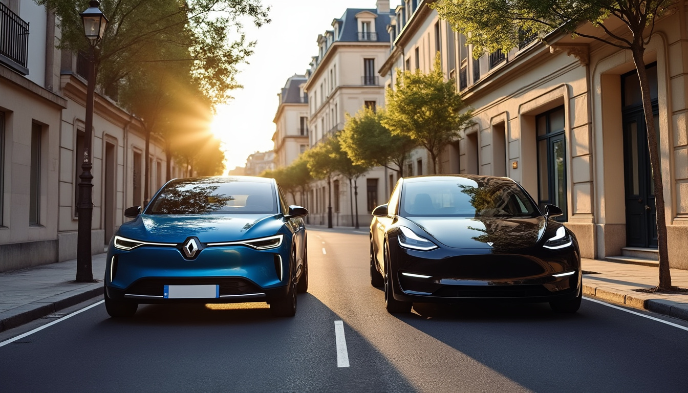 voitures électriques en france : renault prend la tête tandis que tesla enregistre une forte hausse de 62 %.